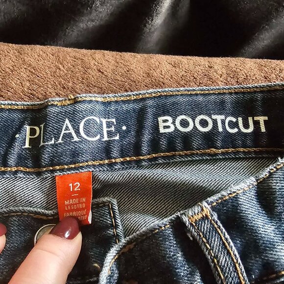 The Children’s Place Boys Jeans Size 12 – Bootcut Classic Blue Denim - Picture 3 of 3